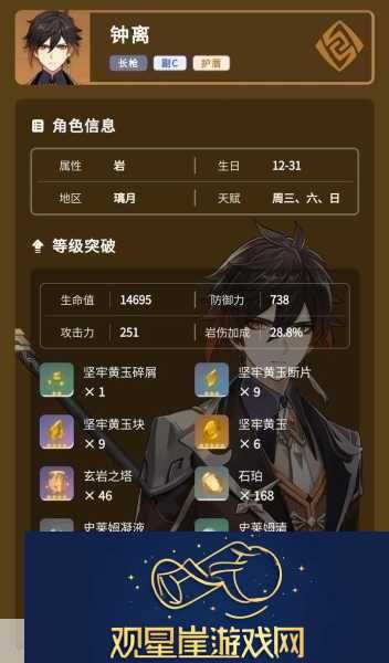 原神钟离-岩霸技能与命之座深度解析